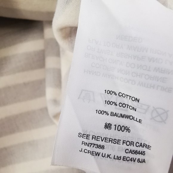 J. Crew Structured Stripe Keyhole Brown Blouse Size S - Picture 8 of 8